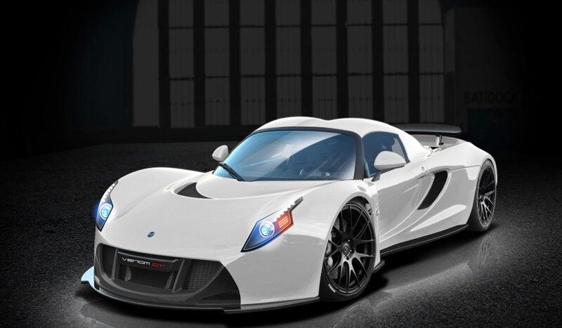 White Venom GT sports car
