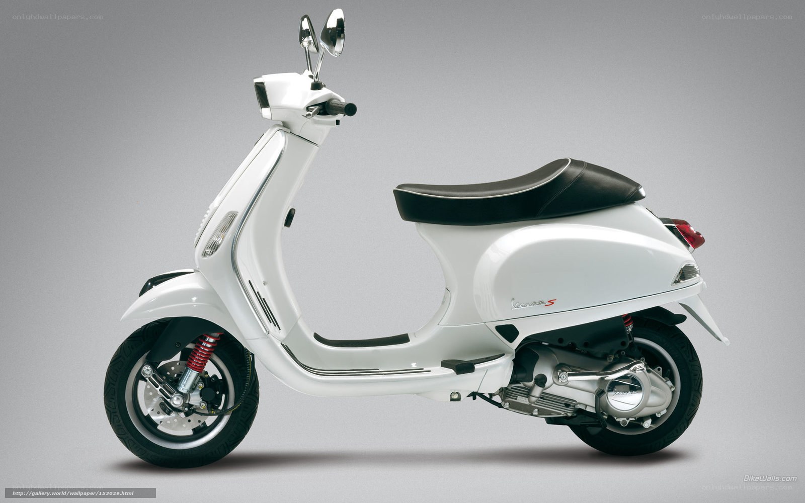 White Vespa S scooter