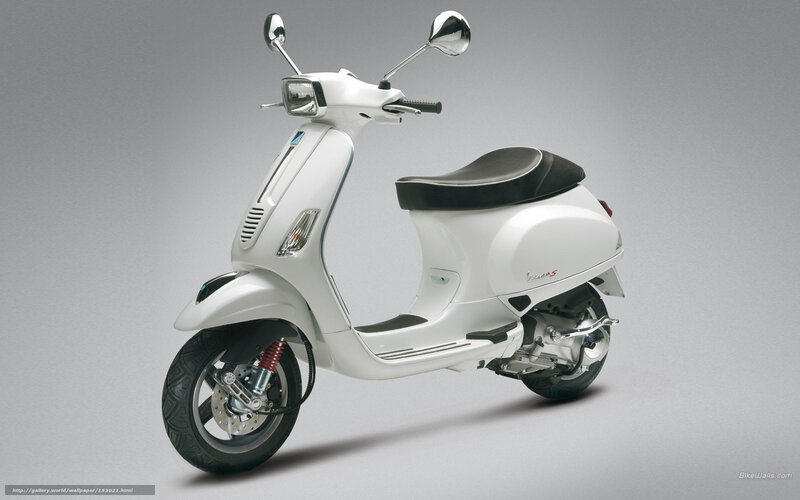 White Vespa S scooter