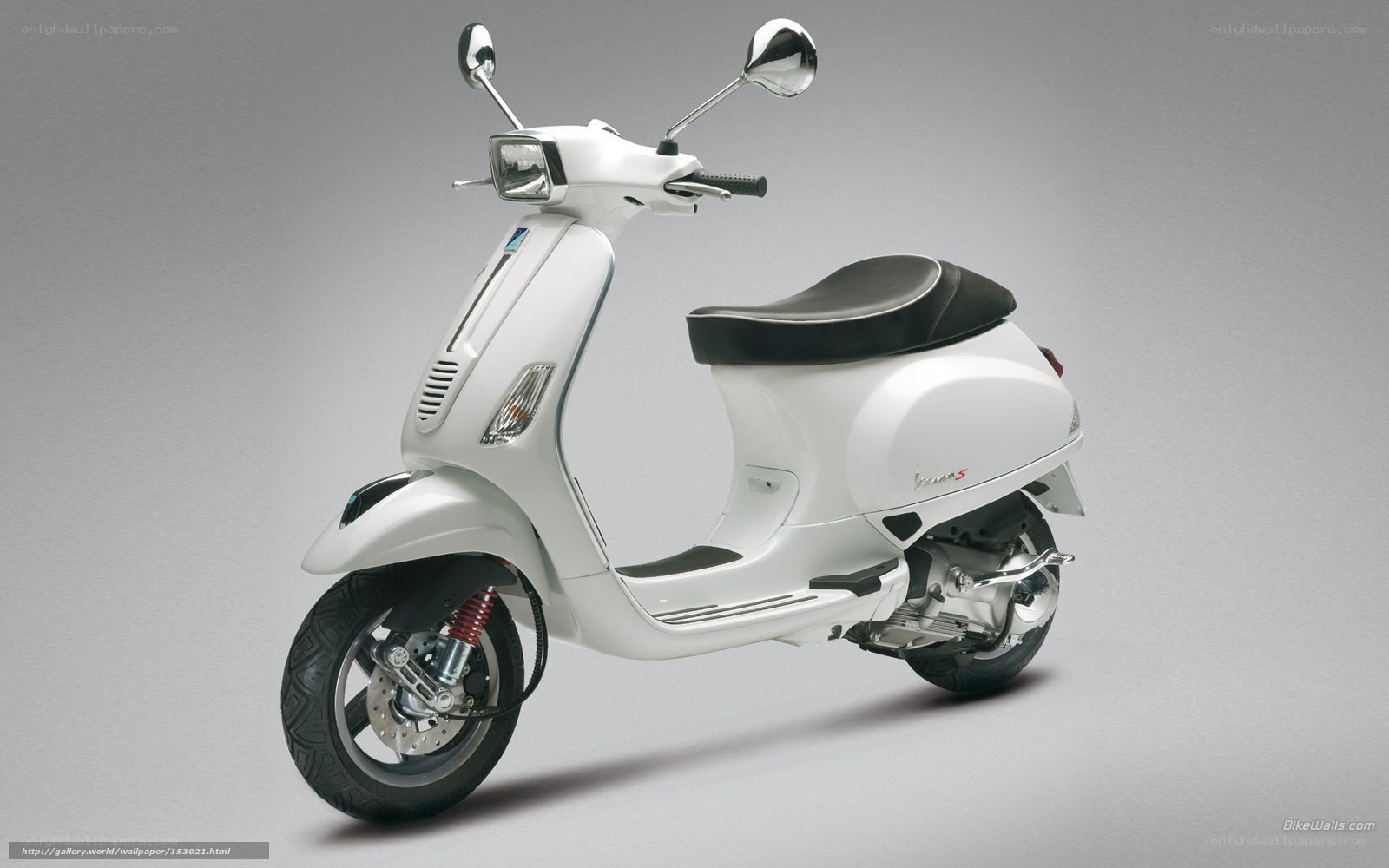White Vespa S scooter