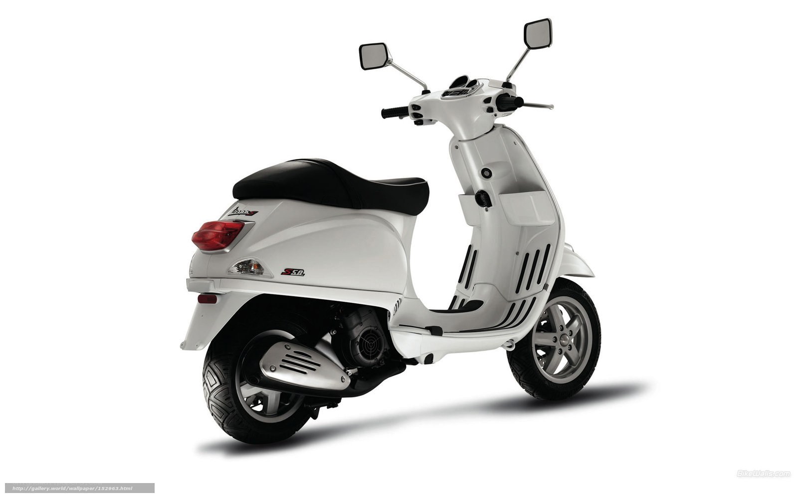 white vespa scooter
