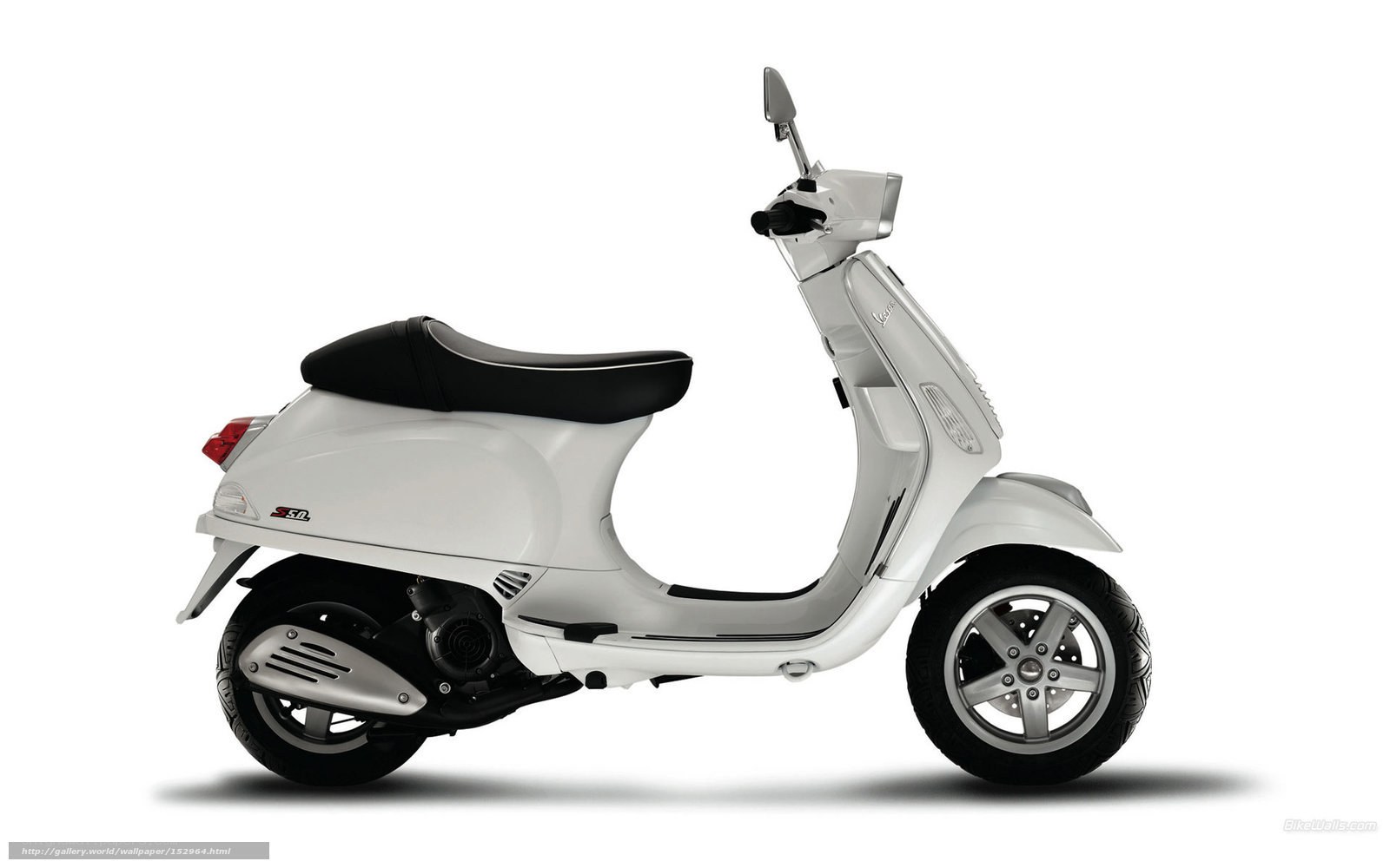 white vespa scooter
