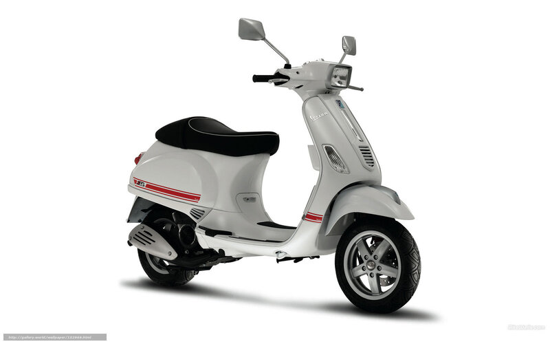 white vespa scooter
