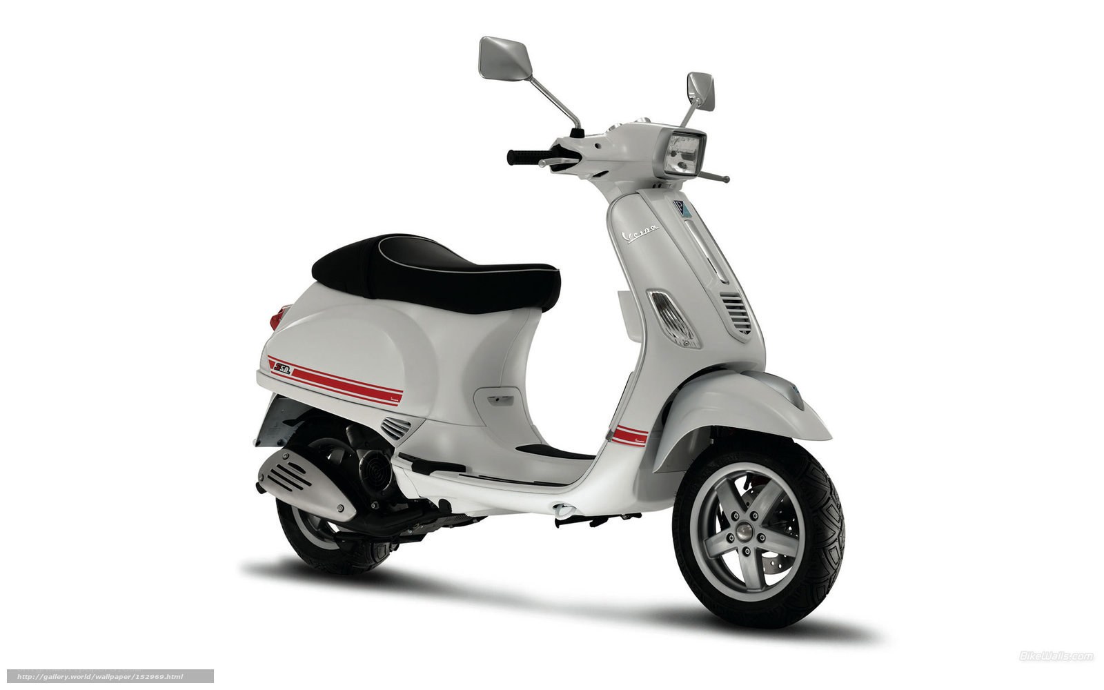white vespa scooter
