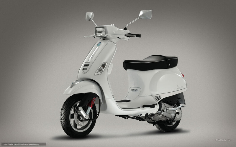 White Vespa scooter