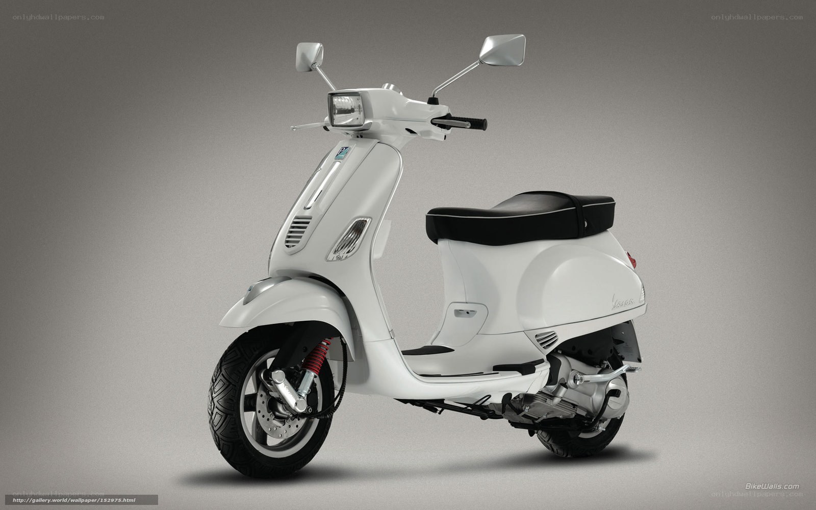 White Vespa scooter