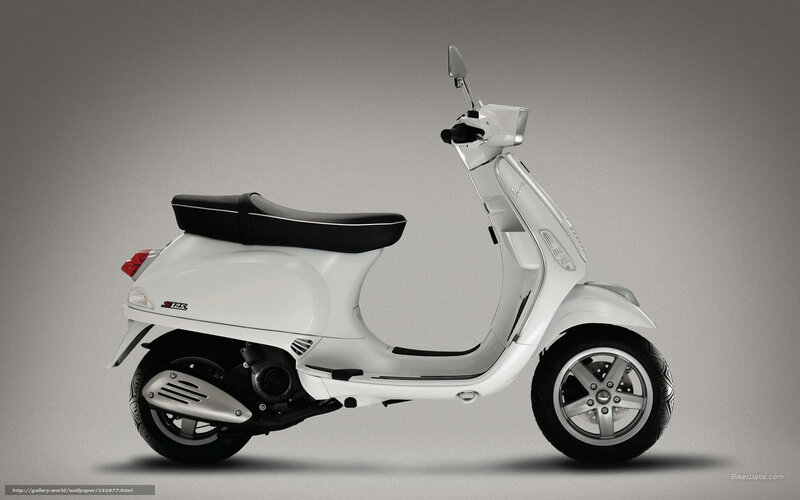 White Vespa scooter