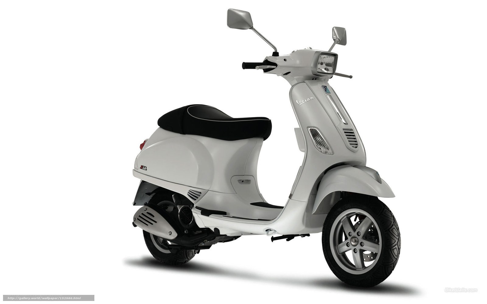 white vespa scooter