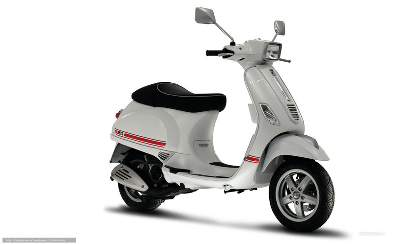 white vespa scooter