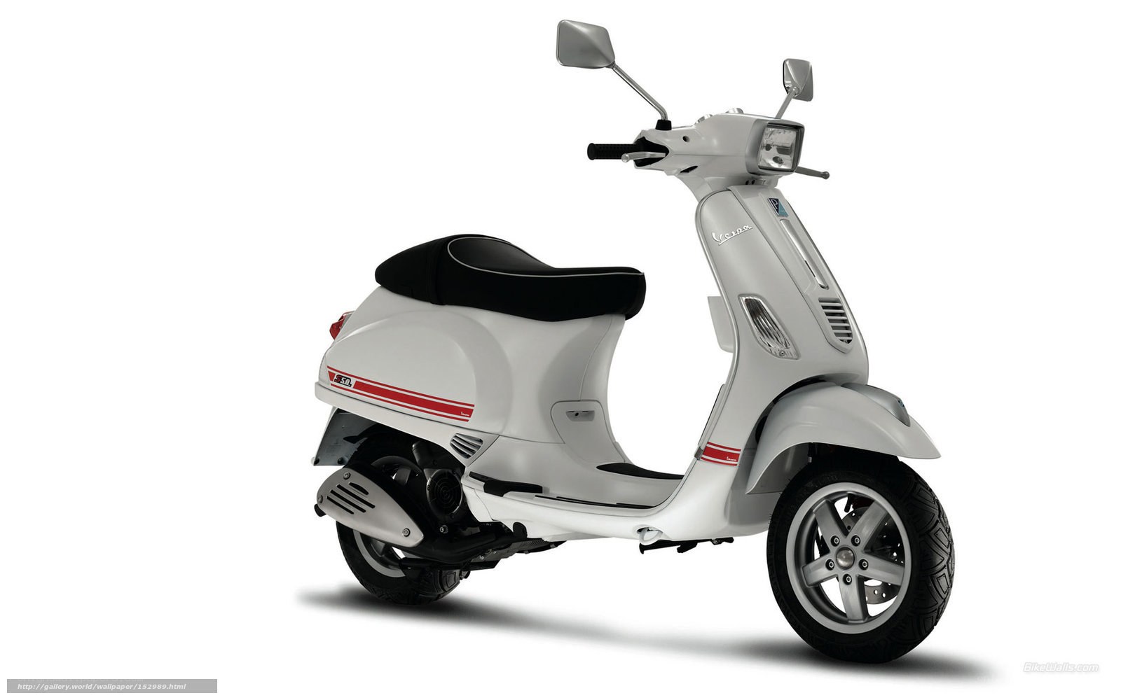 white vespa scooter