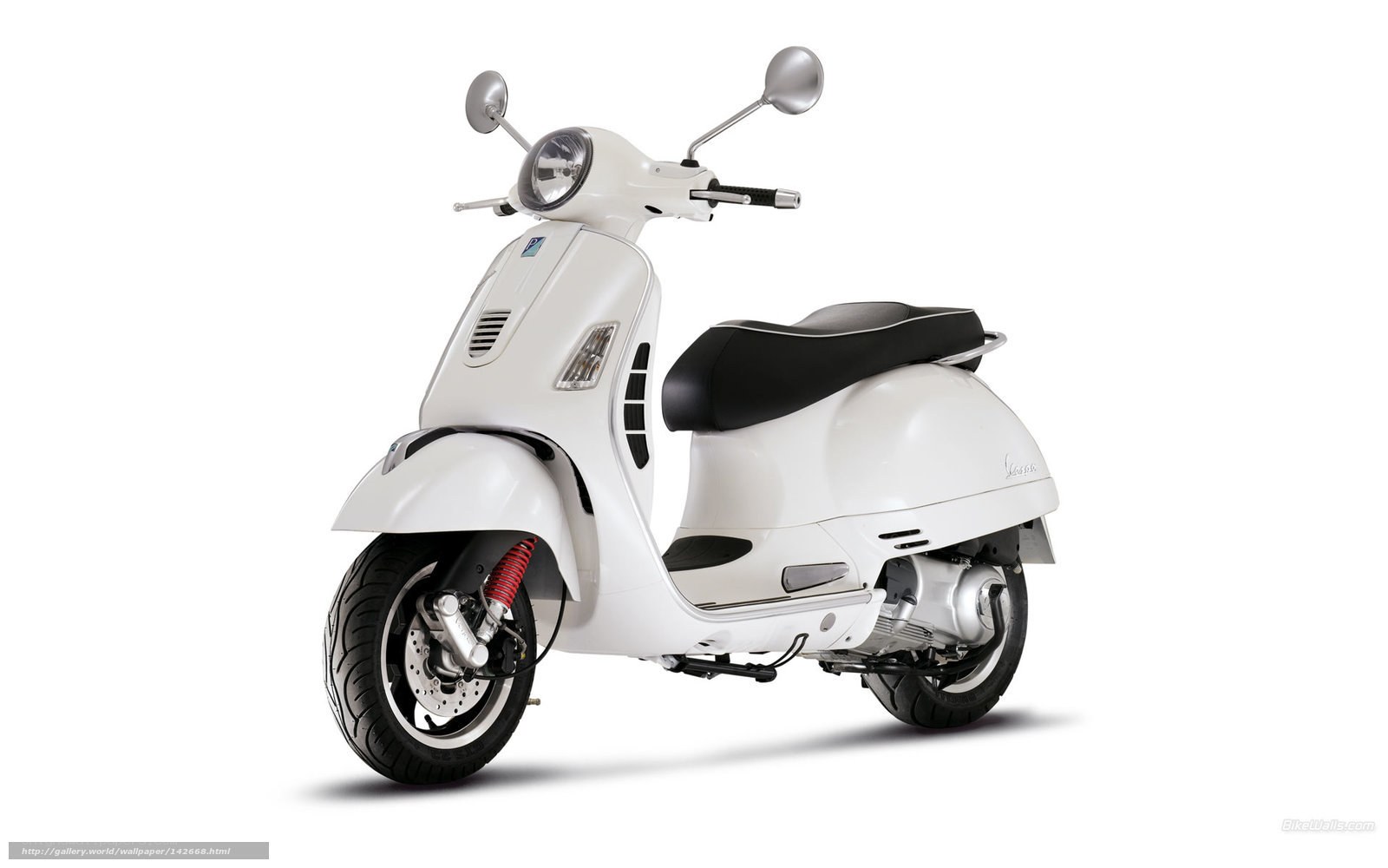 white vespa scooter