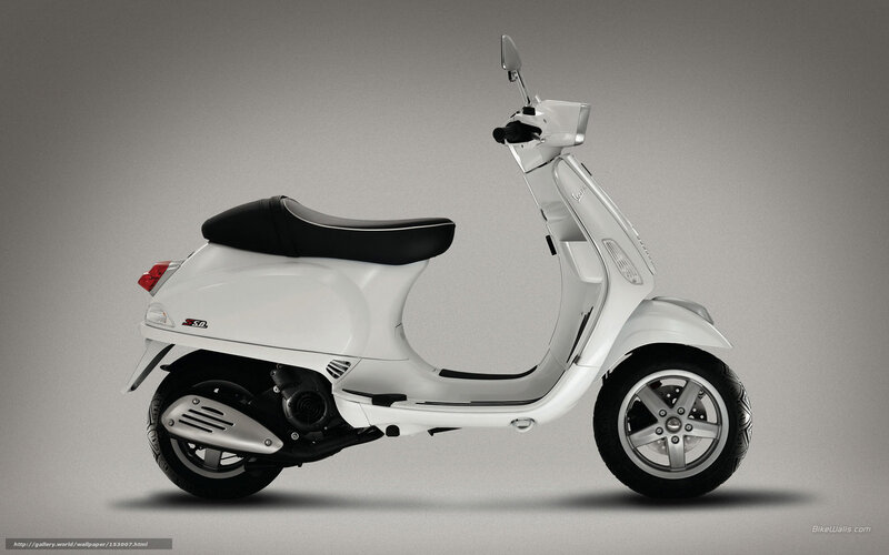white vespa scooter