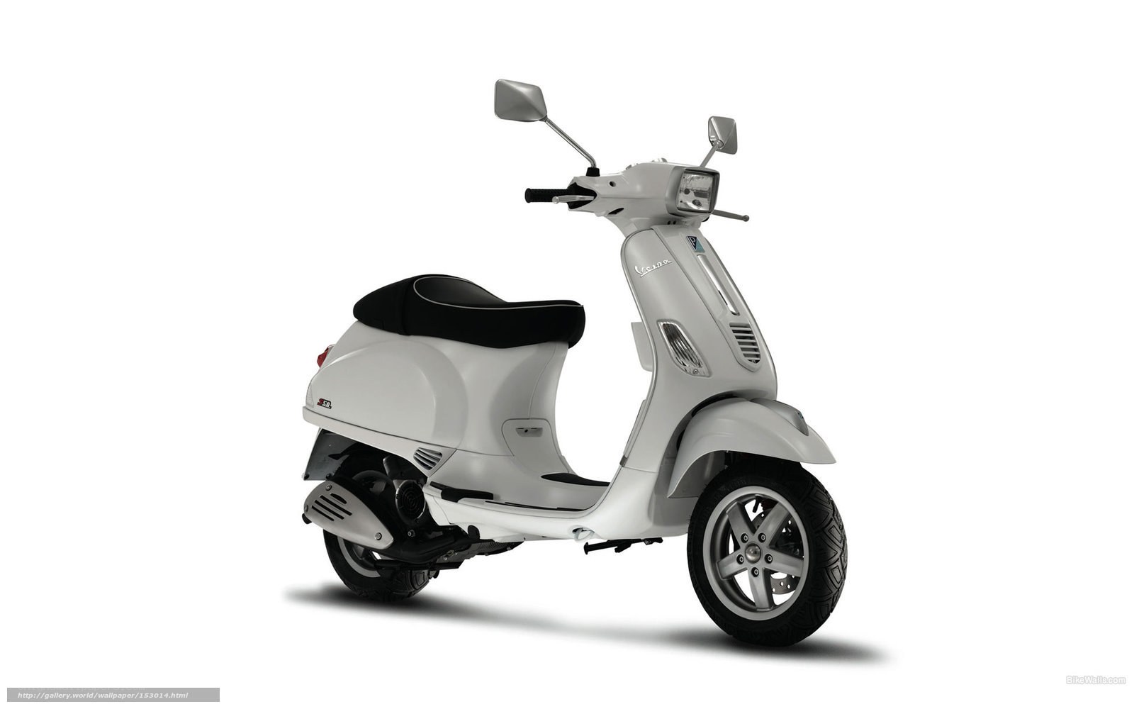 White Vespa scooter