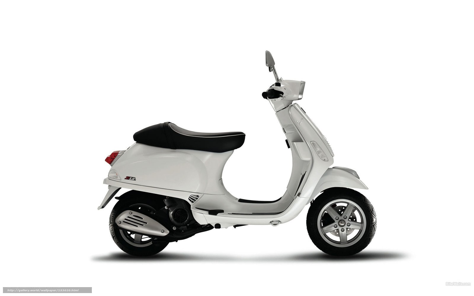 white vespa scooter