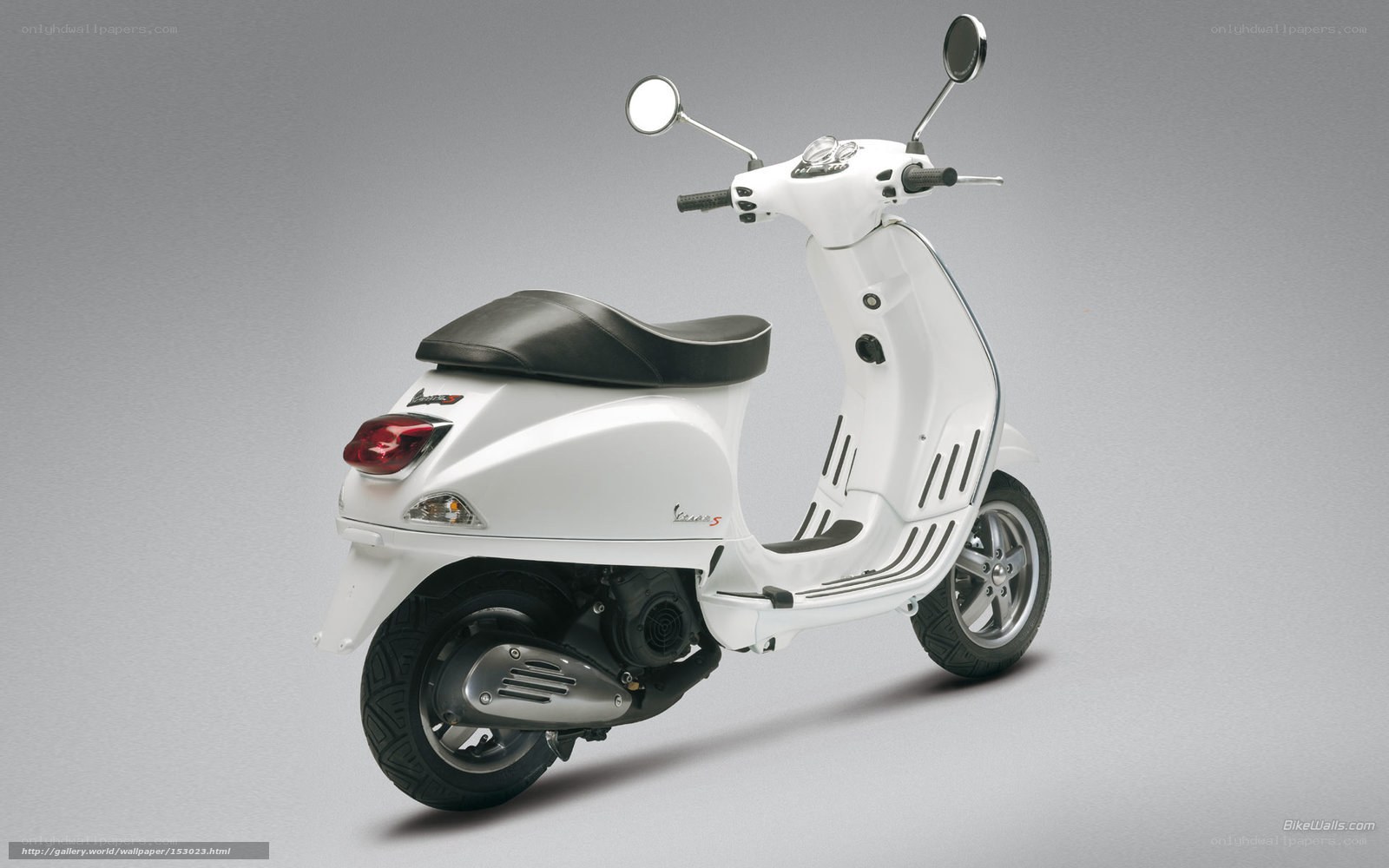 White Vespa scooter