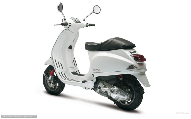 white vespa scooter