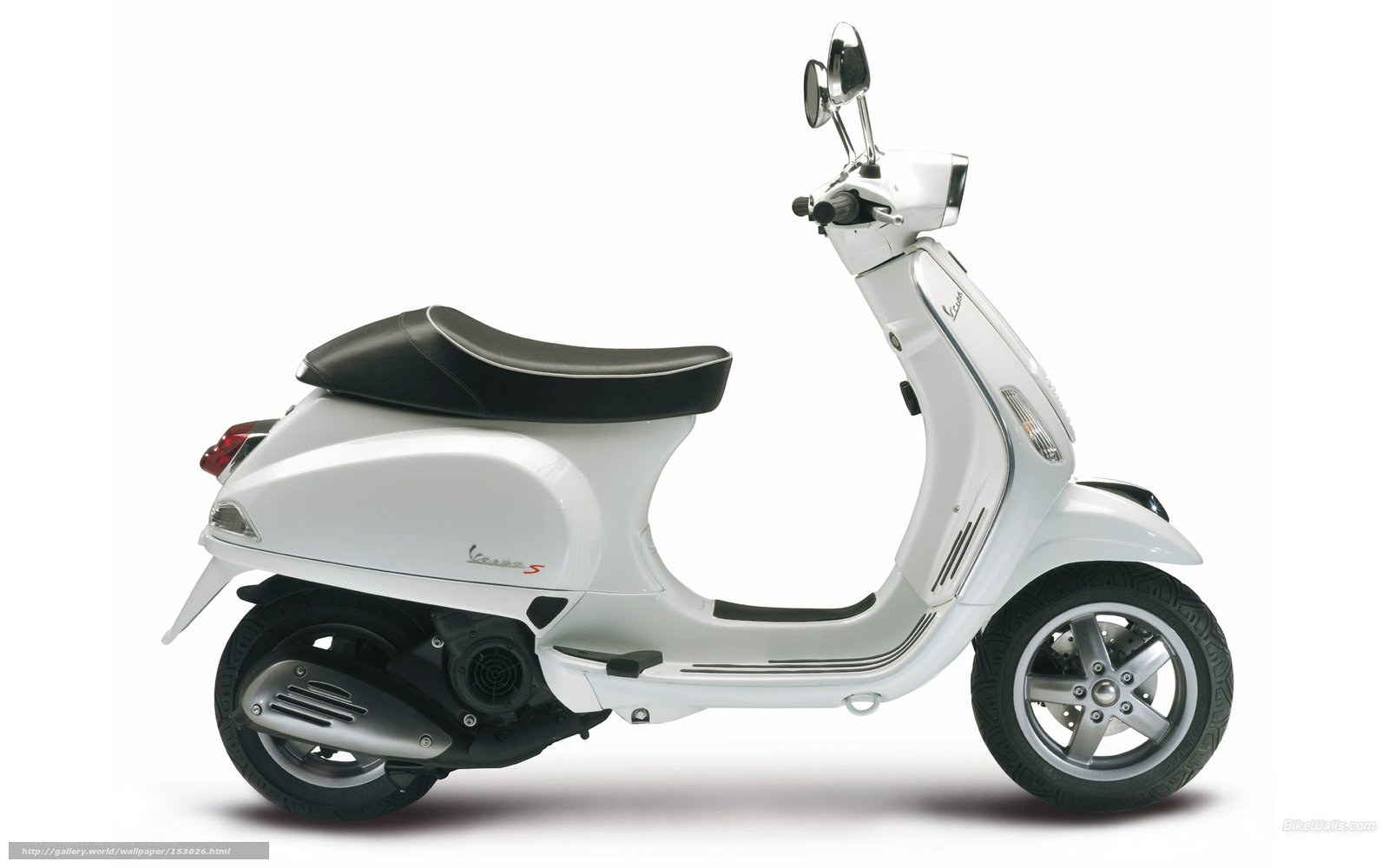 White Vespa scooter