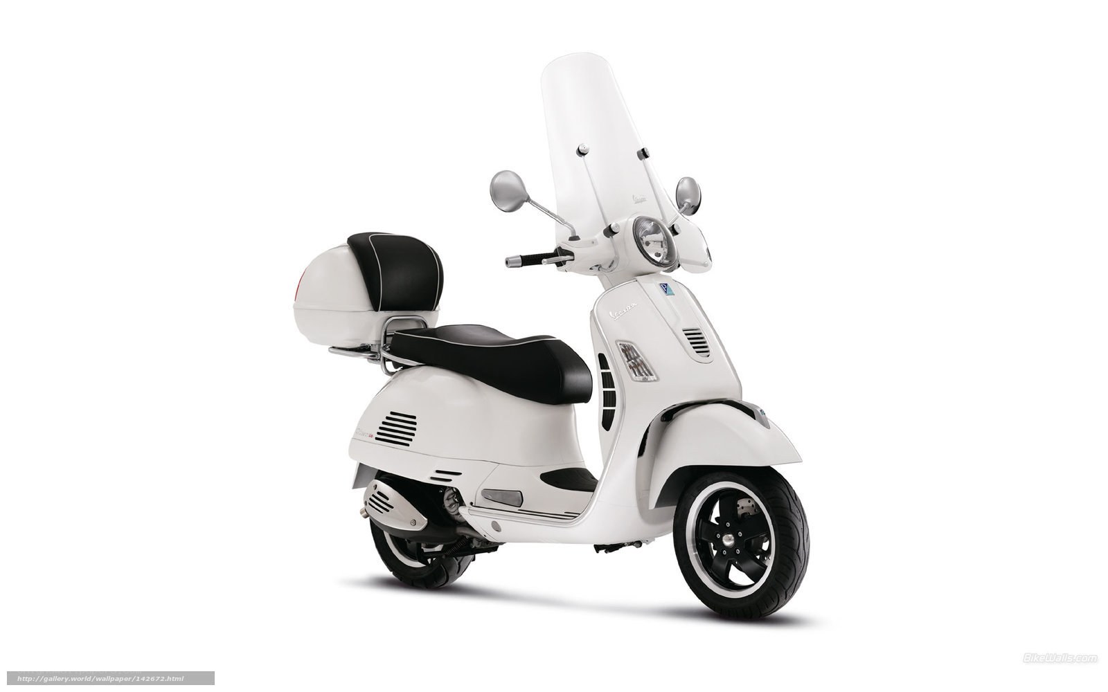 white vespa scooter