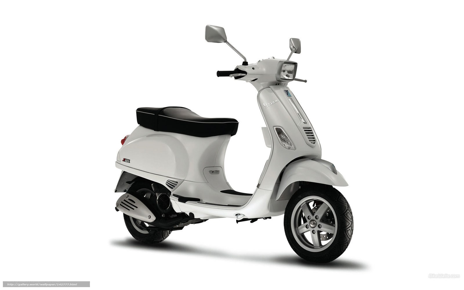 White Vespa scooter