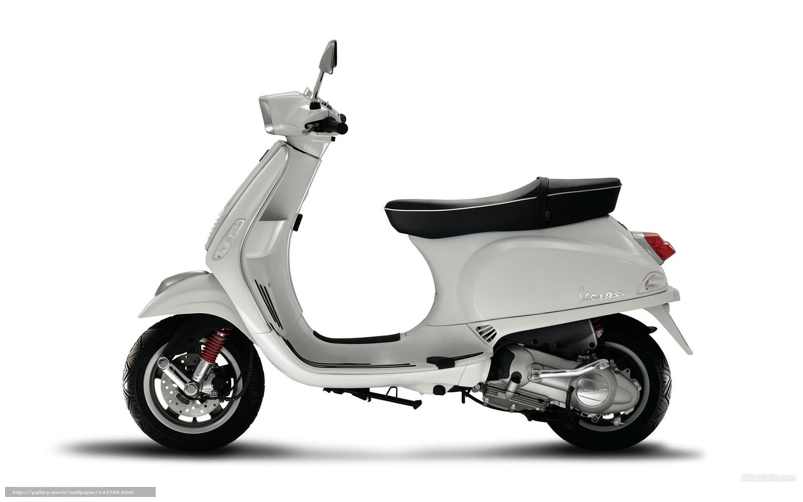 white vespa scooter