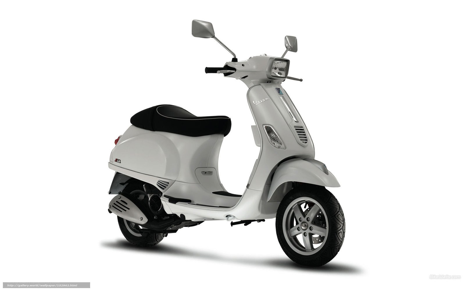 white vespa scooter