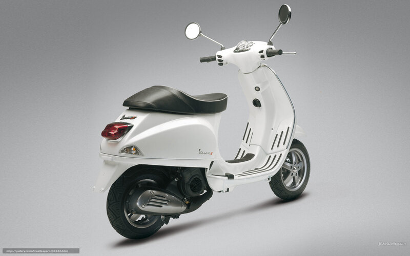 White Vespa Scooter — Neutral, Photograph, Seat, Mirrors, Taillight