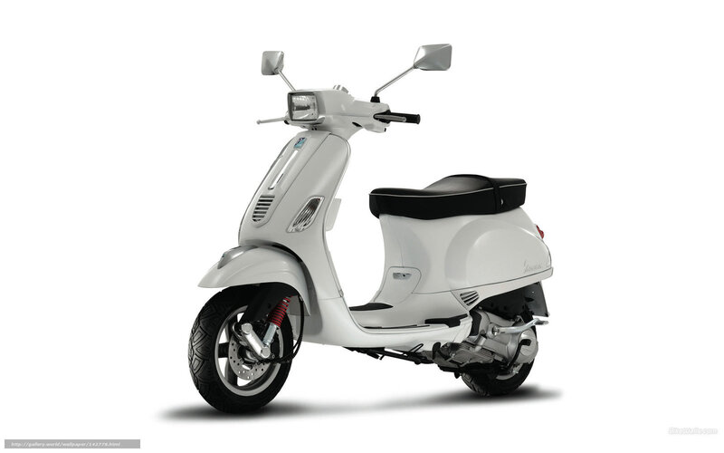 White Vespa Scooter — Neutral