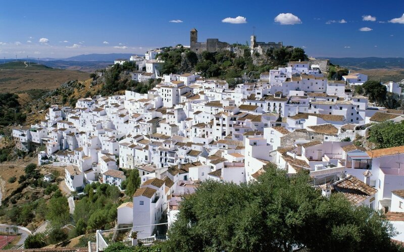 White village on a hill