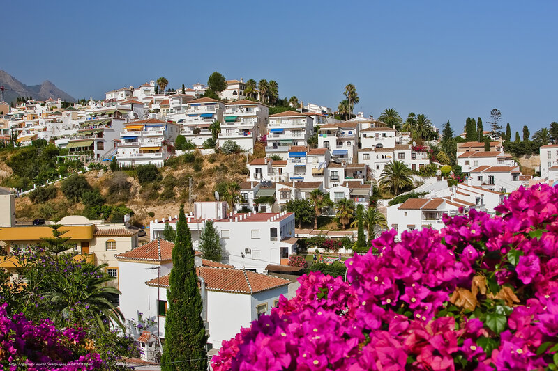 White village on a hillside