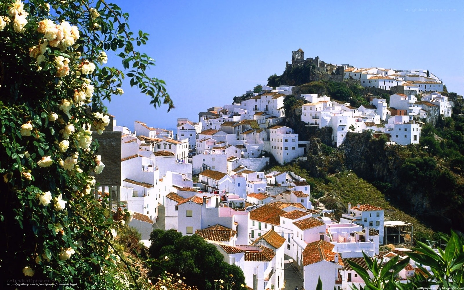 White village on a hillside