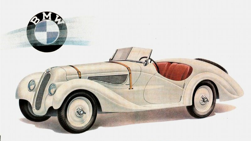 White Vintage BMW Car