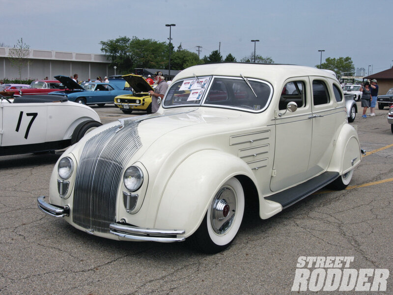 White Vintage Car — Calm, Afternoon, Photograph, Car Show