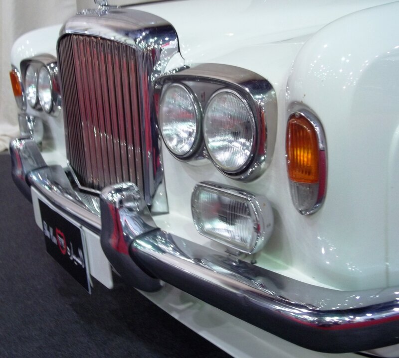 White Vintage Car Front