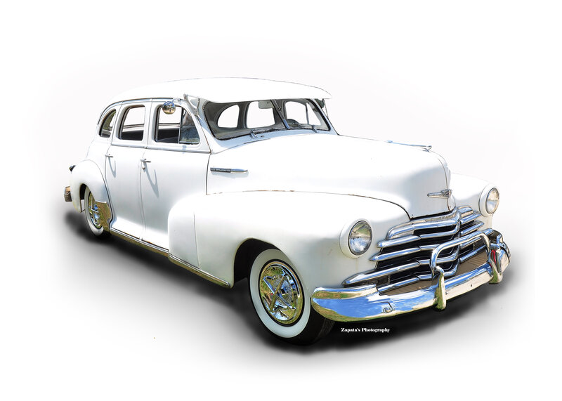 White Vintage Car — Neutral, Photograph