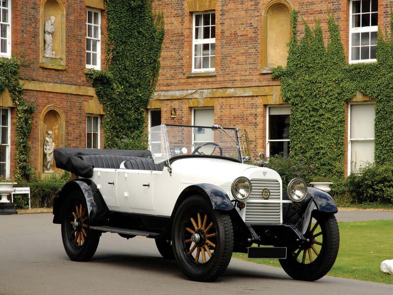 White Vintage Car — Serene, Afternoon, Photograph, Brick Building