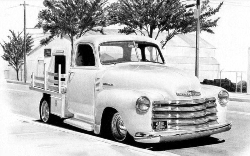 White Vintage Chevrolet Truck
