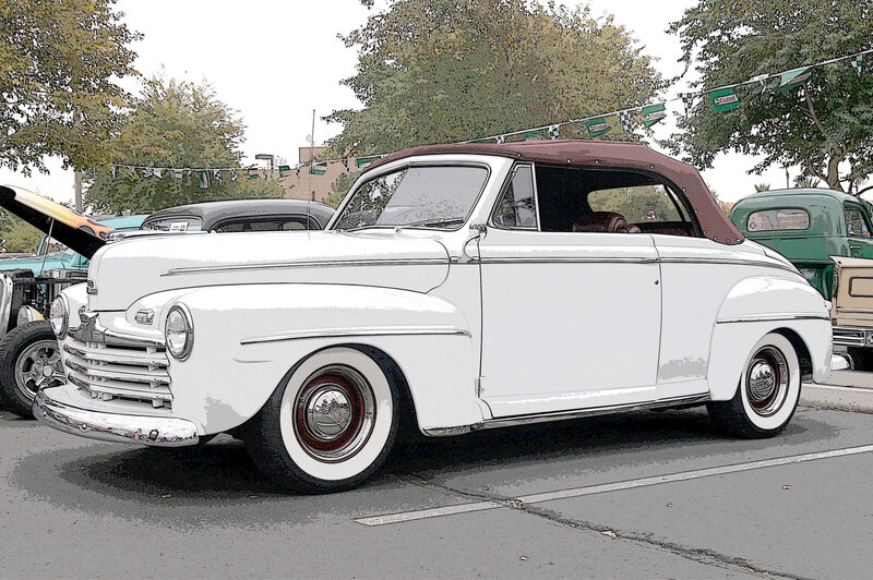 White Vintage Convertible — Calm