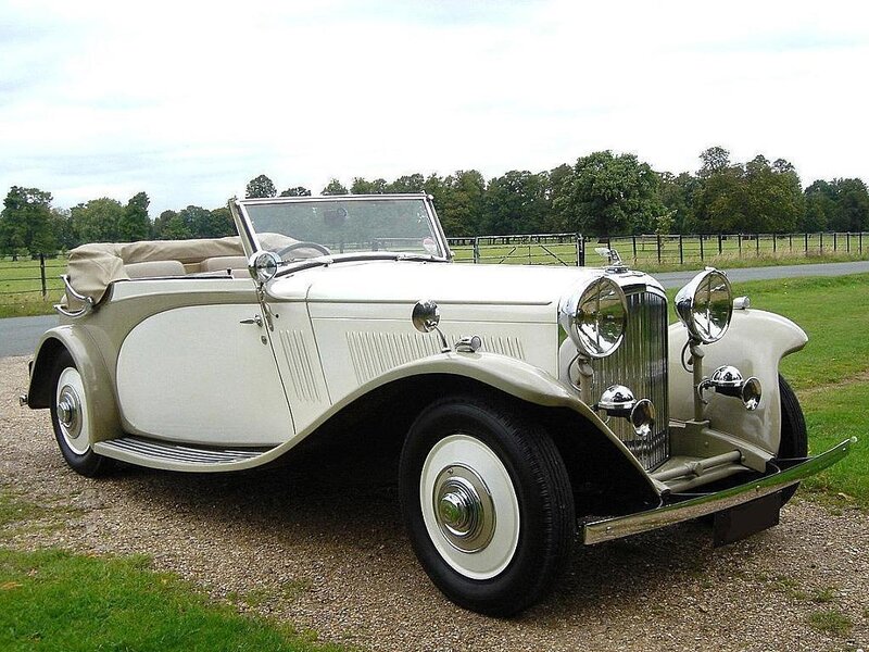 White Vintage Convertible Car — Serene, Afternoon