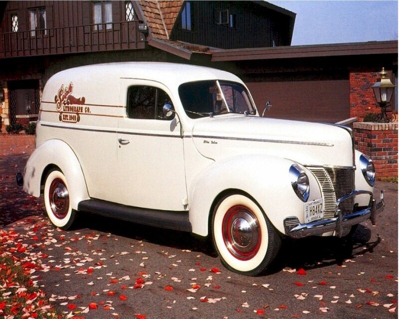 White Vintage Delivery Van