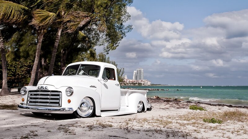 White Vintage GMC Truck