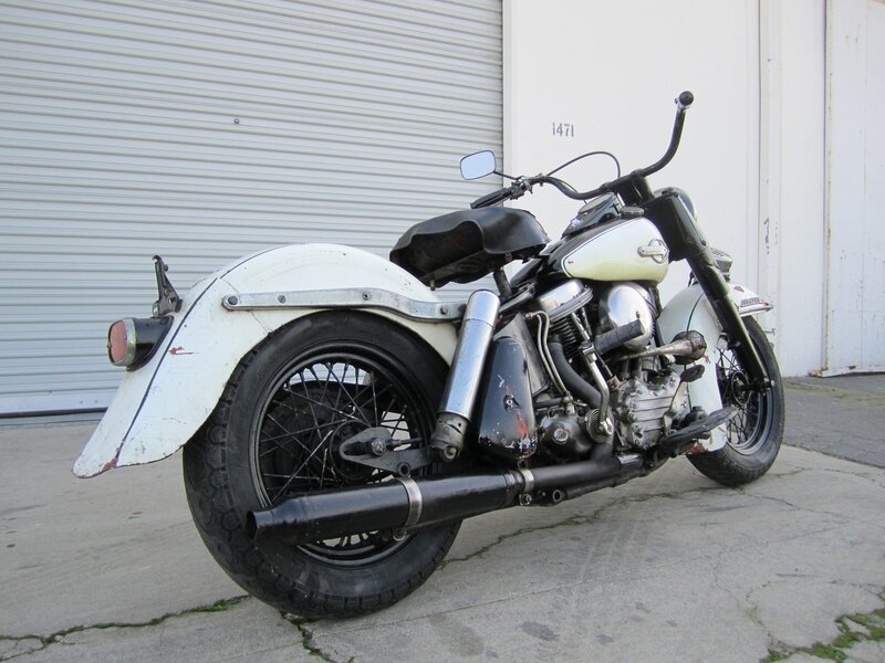 White Vintage Motorcycle — Neutral, Afternoon