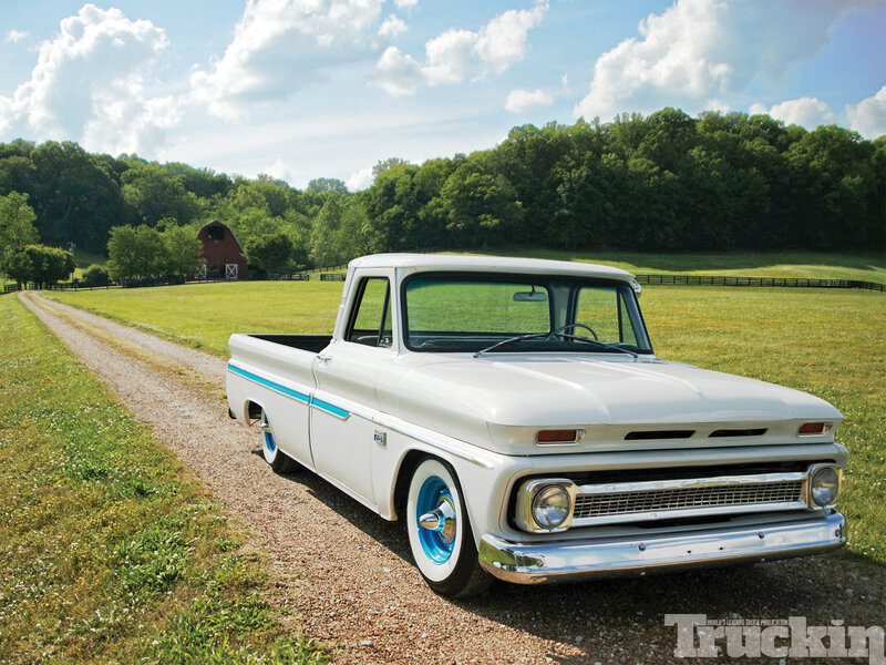 White Vintage Pickup Truck — Serene, Afternoon, Photograph