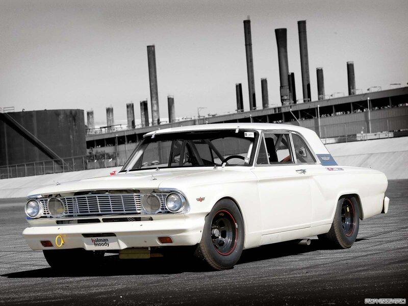 white vintage race car