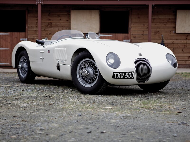 White vintage race car