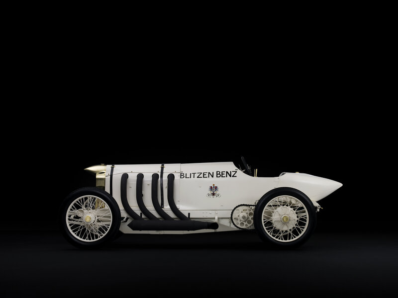 White vintage race car