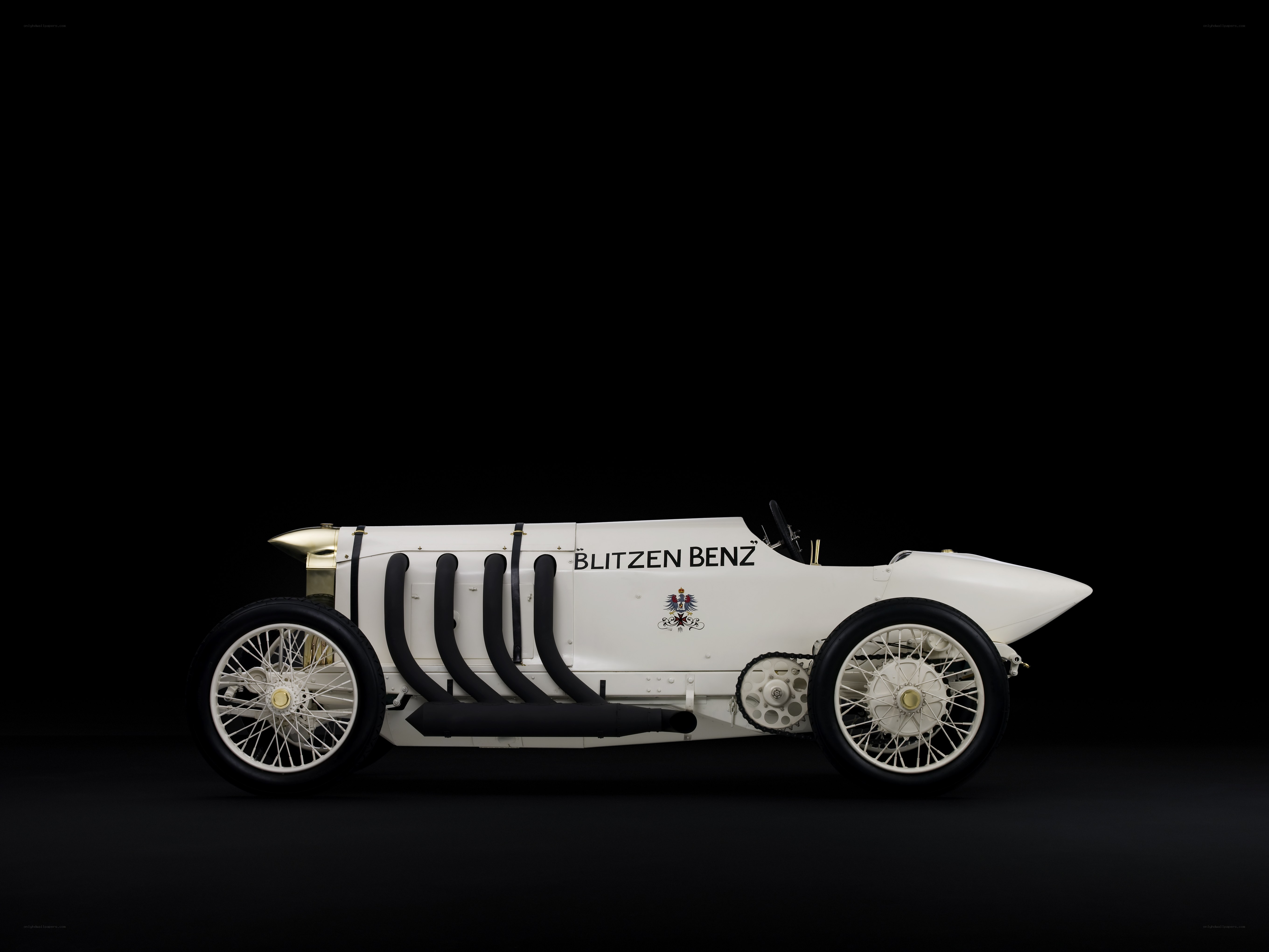 White vintage race car