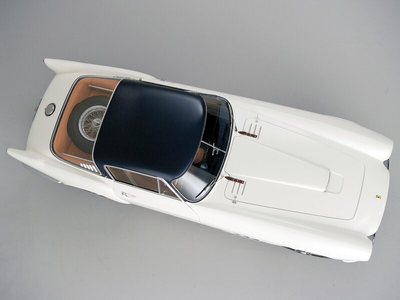 white vintage sports car