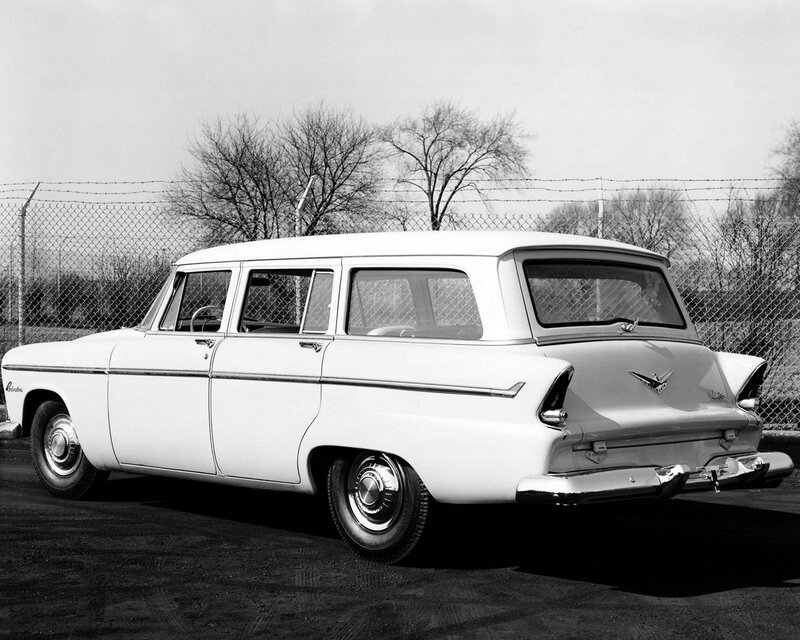 White Vintage Station Wagon — Black
