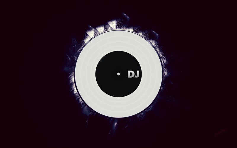 White Vinyl Record — Black