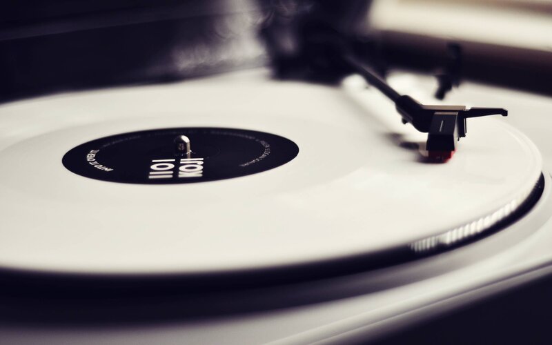 White Vinyl Record Player
